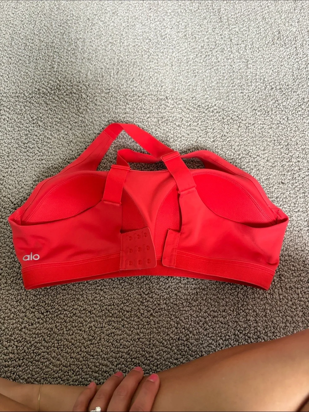 ALO Yoga Red Crossback Sports Bra